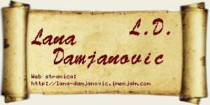 Lana Damjanović vizit kartica